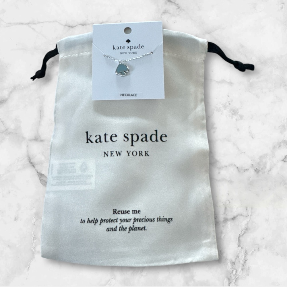 Kate Spade Enamel Mini Spade Pendant Necklace NWT